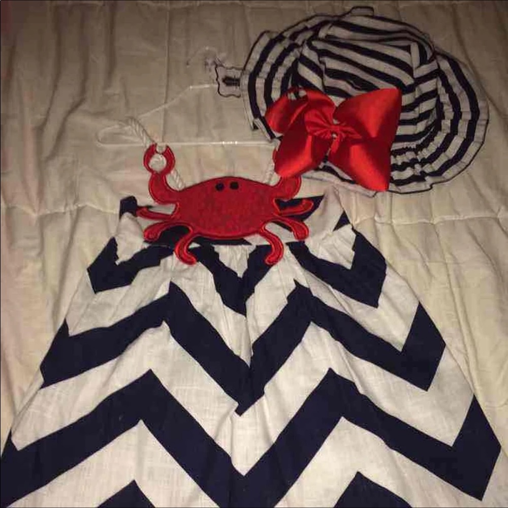 Mud pie dress with matching hat